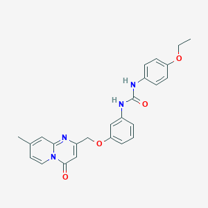 molecular formula C25H24N4O4 B11256594 1-(4-Ethoxyphenyl)-3-[3-({8-methyl-4-oxo-4H-pyrido[1,2-A]pyrimidin-2-YL}methoxy)phenyl]urea 