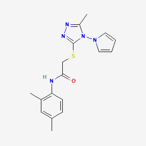 N-(2,4-dimethylphenyl)-2-{[5-methyl-4-(1H-pyrrol-1-yl)-4H-1,2,4-triazol-3-yl]sulfanyl}acetamide