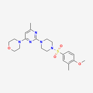 4-{2-[4-(4-Methoxy-3-methylbenzenesulfonyl)piperazin-1-YL]-6-methylpyrimidin-4-YL}morpholine