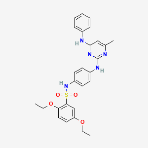 2,5-diethoxy-N-(4-((4-methyl-6-(phenylamino)pyrimidin-2-yl)amino)phenyl)benzenesulfonamide