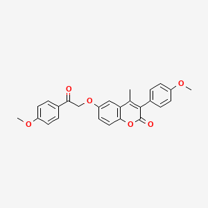 3-(4-methoxyphenyl)-6-[2-(4-methoxyphenyl)-2-oxoethoxy]-4-methyl-2H-chromen-2-one