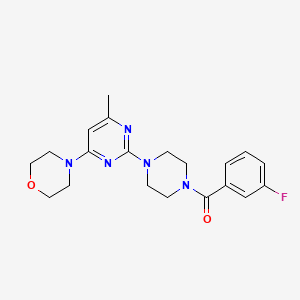 4-{2-[4-(3-Fluorobenzoyl)piperazin-1-yl]-6-methylpyrimidin-4-yl}morpholine