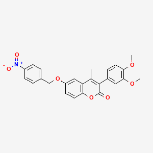 3-(3,4-dimethoxyphenyl)-4-methyl-6-((4-nitrobenzyl)oxy)-2H-chromen-2-one