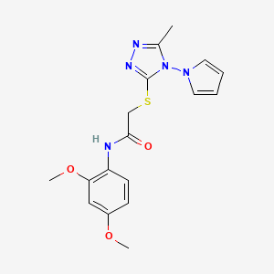 N-(2,4-dimethoxyphenyl)-2-{[5-methyl-4-(1H-pyrrol-1-yl)-4H-1,2,4-triazol-3-yl]sulfanyl}acetamide