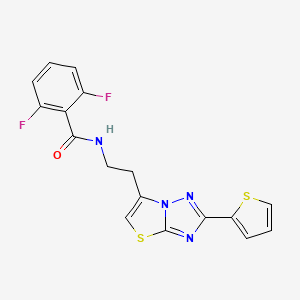 2,6-difluoro-N-(2-(2-(thiophen-2-yl)thiazolo[3,2-b][1,2,4]triazol-6-yl)ethyl)benzamide