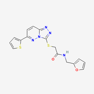 N-(furan-2-ylmethyl)-2-((6-(thiophen-2-yl)-[1,2,4]triazolo[4,3-b]pyridazin-3-yl)thio)acetamide