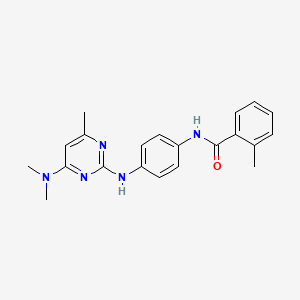 N-(4-{[4-(dimethylamino)-6-methylpyrimidin-2-yl]amino}phenyl)-2-methylbenzamide