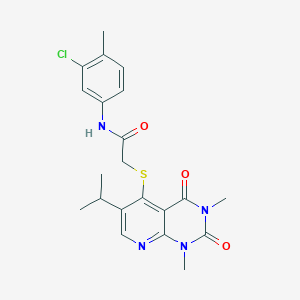 N-(3-chloro-4-methylphenyl)-2-((6-isopropyl-1,3-dimethyl-2,4-dioxo-1,2,3,4-tetrahydropyrido[2,3-d]pyrimidin-5-yl)thio)acetamide