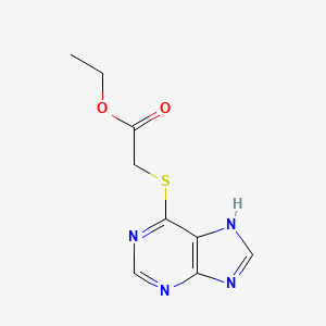 molecular formula C9H10N4O2S B11256836 ethyl 2-(7H-purin-6-ylsulfanyl)acetate CAS No. 6941-72-6