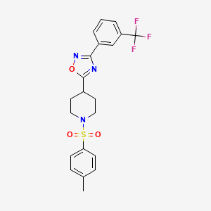 5-(1-Tosylpiperidin-4-yl)-3-(3-(trifluoromethyl)phenyl)-1,2,4-oxadiazole