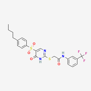 2-({5-[(4-butylphenyl)sulfonyl]-6-oxo-1,6-dihydropyrimidin-2-yl}sulfanyl)-N-[3-(trifluoromethyl)phenyl]acetamide