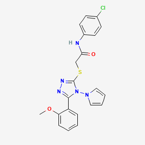 N-(4-chlorophenyl)-2-{[5-(2-methoxyphenyl)-4-(1H-pyrrol-1-yl)-4H-1,2,4-triazol-3-yl]sulfanyl}acetamide