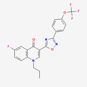 6-fluoro-1-propyl-3-{3-[4-(trifluoromethoxy)phenyl]-1,2,4-oxadiazol-5-yl}quinolin-4(1H)-one