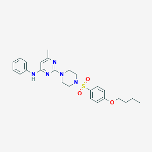 2-[4-(4-Butoxybenzenesulfonyl)piperazin-1-YL]-6-methyl-N-phenylpyrimidin-4-amine