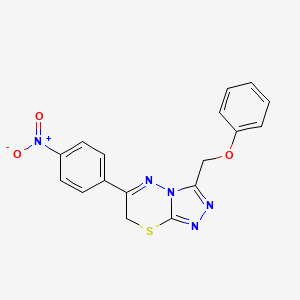 6-(4-nitrophenyl)-3-(phenoxymethyl)-7H-[1,2,4]triazolo[3,4-b][1,3,4]thiadiazine