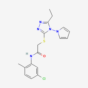 N-(5-chloro-2-methylphenyl)-2-{[5-ethyl-4-(1H-pyrrol-1-yl)-4H-1,2,4-triazol-3-yl]sulfanyl}acetamide