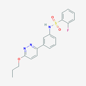 2-fluoro-N-(3-(6-propoxypyridazin-3-yl)phenyl)benzenesulfonamide