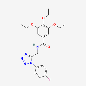 3,4,5-triethoxy-N-((1-(4-fluorophenyl)-1H-tetrazol-5-yl)methyl)benzamide