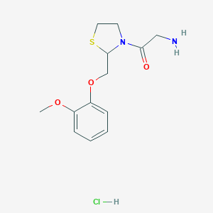 molecular formula C13H19ClN2O3S B011257 3-(Aminoacetyl)-2-((2-methoxyphenoxy)methyl)thiazolidine monohydrochloride CAS No. 103182-70-3