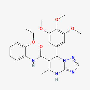 molecular formula C24H27N5O5 B11257025 N-(2-ethoxyphenyl)-5-methyl-7-(3,4,5-trimethoxyphenyl)-4,7-dihydro[1,2,4]triazolo[1,5-a]pyrimidine-6-carboxamide 