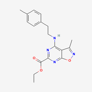 Ethyl 3-methyl-4-{[2-(4-methylphenyl)ethyl]amino}-[1,2]oxazolo[5,4-D]pyrimidine-6-carboxylate