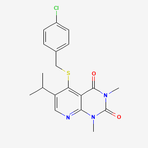 5-((4-chlorobenzyl)thio)-6-isopropyl-1,3-dimethylpyrido[2,3-d]pyrimidine-2,4(1H,3H)-dione