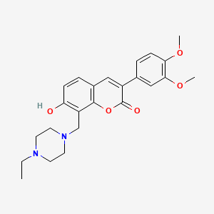 3-(3,4-dimethoxyphenyl)-8-[(4-ethylpiperazin-1-yl)methyl]-7-hydroxy-2H-chromen-2-one