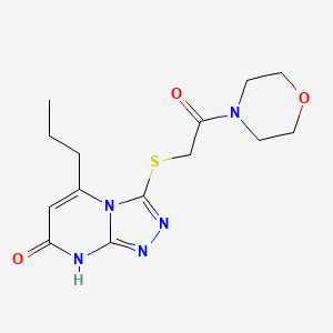 3-((2-morpholino-2-oxoethyl)thio)-5-propyl-[1,2,4]triazolo[4,3-a]pyrimidin-7(8H)-one