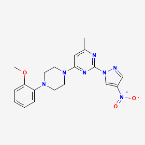 4-[4-(2-methoxyphenyl)piperazin-1-yl]-6-methyl-2-(4-nitro-1H-pyrazol-1-yl)pyrimidine