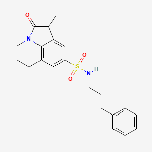 1-methyl-2-oxo-N-(3-phenylpropyl)-2,4,5,6-tetrahydro-1H-pyrrolo[3,2,1-ij]quinoline-8-sulfonamide