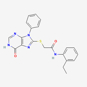 N-(2-ethylphenyl)-2-[(6-oxo-9-phenyl-6,9-dihydro-1H-purin-8-yl)sulfanyl]acetamide