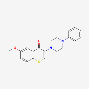 6-methoxy-3-(4-phenylpiperazin-1-yl)-4H-thiochromen-4-one