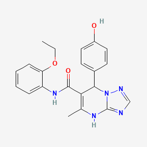 molecular formula C21H21N5O3 B11257120 N-(2-ethoxyphenyl)-7-(4-hydroxyphenyl)-5-methyl-4,7-dihydro[1,2,4]triazolo[1,5-a]pyrimidine-6-carboxamide 