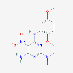 N~4~-(2,5-dimethoxyphenyl)-N~2~,N~2~-dimethyl-5-nitropyrimidine-2,4,6-triamine