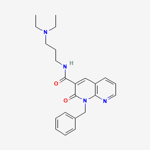 1-benzyl-N-[3-(diethylamino)propyl]-2-oxo-1,2-dihydro-1,8-naphthyridine-3-carboxamide