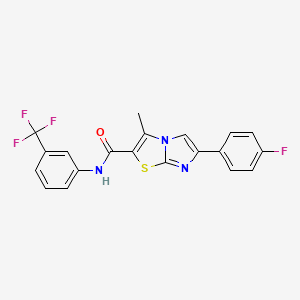 6-(4-fluorophenyl)-3-methyl-N-[3-(trifluoromethyl)phenyl]imidazo[2,1-b][1,3]thiazole-2-carboxamide