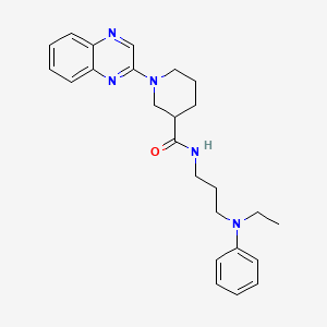 N-{3-[Ethyl(phenyl)amino]propyl}-1-(quinoxalin-2-YL)piperidine-3-carboxamide