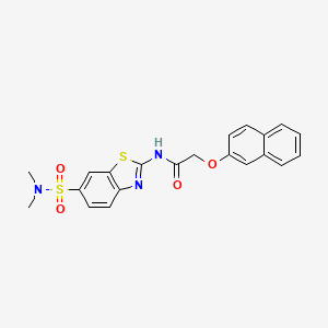 N-(6-(N,N-dimethylsulfamoyl)benzo[d]thiazol-2-yl)-2-(naphthalen-2-yloxy)acetamide