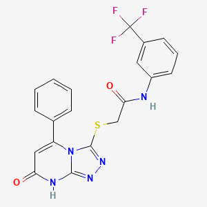 2-((7-oxo-5-phenyl-7,8-dihydro-[1,2,4]triazolo[4,3-a]pyrimidin-3-yl)thio)-N-(3-(trifluoromethyl)phenyl)acetamide