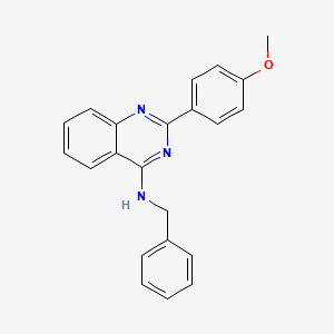 molecular formula C22H19N3O B11257224 N-benzyl-2-(4-methoxyphenyl)quinazolin-4-amine 