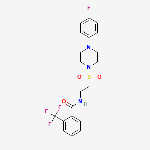 N-(2-((4-(4-fluorophenyl)piperazin-1-yl)sulfonyl)ethyl)-2-(trifluoromethyl)benzamide