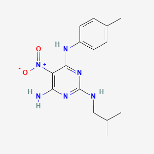 N~4~-(4-methylphenyl)-N~2~-(2-methylpropyl)-5-nitropyrimidine-2,4,6-triamine