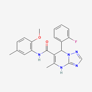 7-(2-fluorophenyl)-N-(2-methoxy-5-methylphenyl)-5-methyl-4,7-dihydro[1,2,4]triazolo[1,5-a]pyrimidine-6-carboxamide