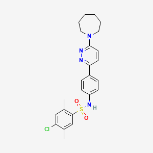 N-(4-(6-(azepan-1-yl)pyridazin-3-yl)phenyl)-4-chloro-2,5-dimethylbenzenesulfonamide