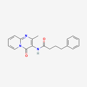 molecular formula C19H19N3O2 B11257254 N-{2-Methyl-4-oxo-4H-pyrido[1,2-A]pyrimidin-3-YL}-4-phenylbutanamide 