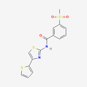 3-(methylsulfonyl)-N-(4-(thiophen-2-yl)thiazol-2-yl)benzamide