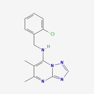 N-[(2-chlorophenyl)methyl]-5,6-dimethyl-[1,2,4]triazolo[1,5-a]pyrimidin-7-amine