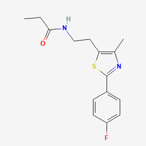 molecular formula C15H17FN2OS B11257265 N-(2-(2-(4-fluorophenyl)-4-methylthiazol-5-yl)ethyl)propionamide 