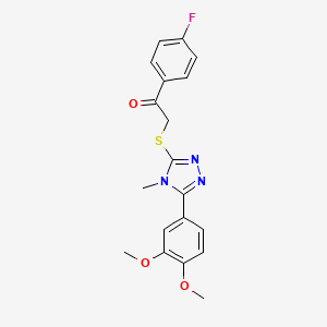 2-{[5-(3,4-dimethoxyphenyl)-4-methyl-4H-1,2,4-triazol-3-yl]sulfanyl}-1-(4-fluorophenyl)ethanone