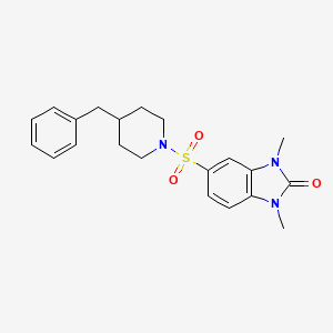 5-[(4-benzylpiperidin-1-yl)sulfonyl]-1,3-dimethyl-1,3-dihydro-2H-benzimidazol-2-one